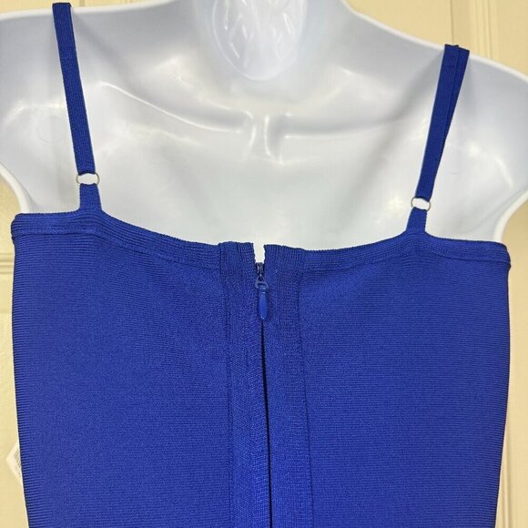 AKIRA Rhinestone Blue Waterfall Bandage Mini Dress New with Tags XS - Picture 5 of 10